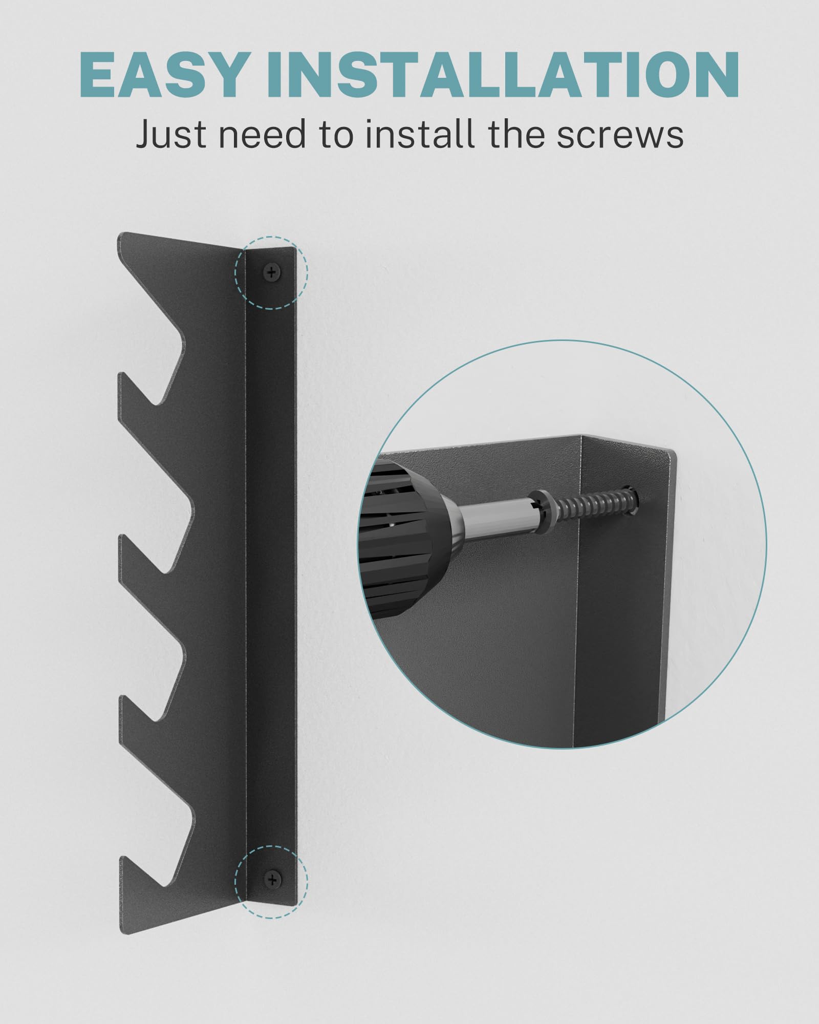 JivaJot four angled storage slots prevent tangling of longer tools.