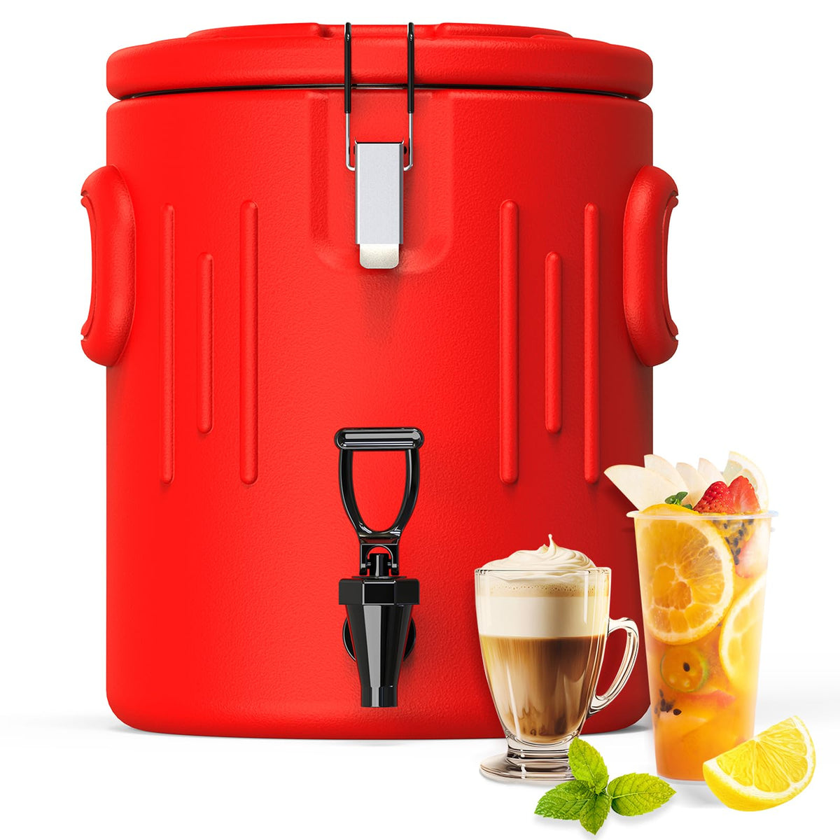 JIVGDN insulated beverage dispenser 3.5-gallon front view, ideal for parties and outdoor gatherings.