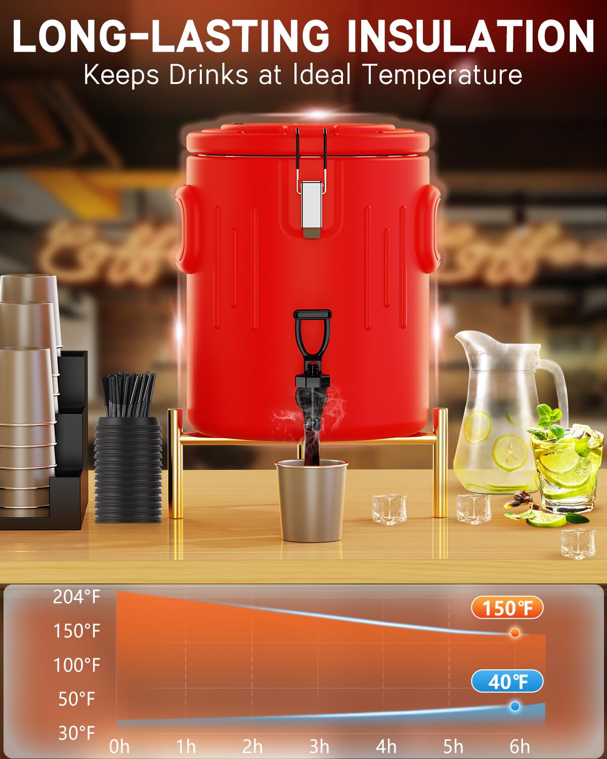 JIVGDN wide-opening design for easy filling and pouring.