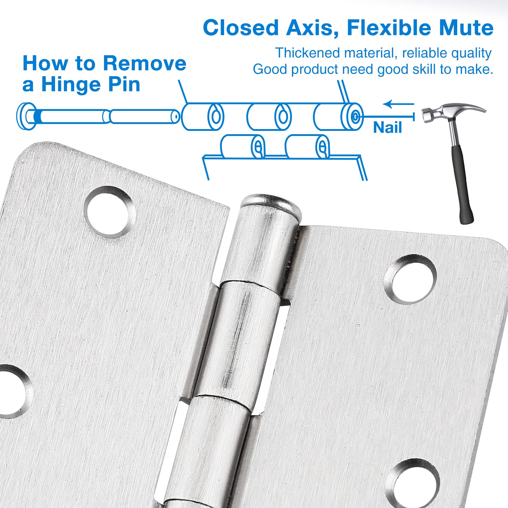 JIW 108 screws included with hinge pack for quick installation and secure mounting.