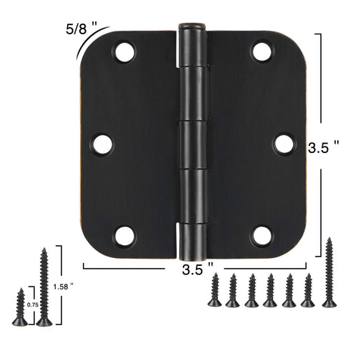 JIW hinges 3-5 inch, side view, highlighting smooth operation and sturdy round profiles