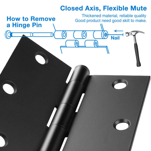 JIW matte black finish hinges complement modern doors and cabinets
