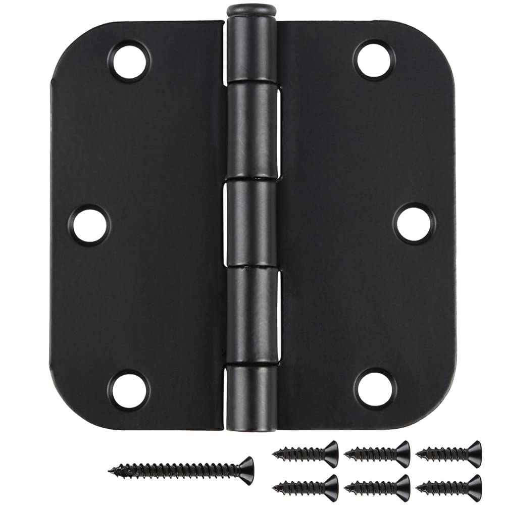 JIW matte black interior door hinge 3.5 inch, smooth operation for interior doors.