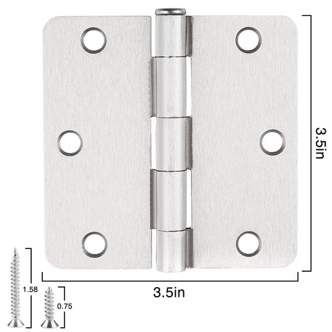 JIW nickel hinge assembly makes quick installation with included screws easy.
