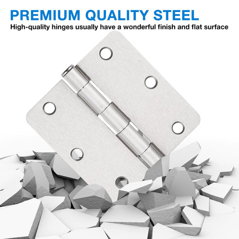 JIW nickel hinges in a durable kit for various doors.