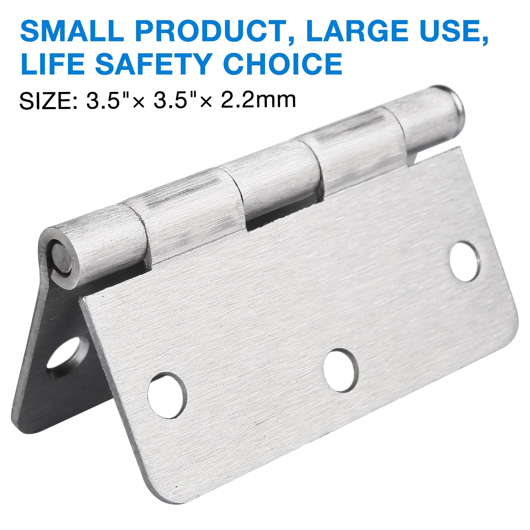 JIW hinges include long screws for strong attachment.