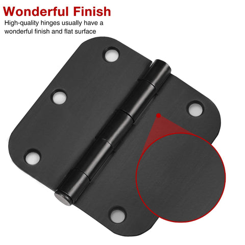 JIW plain bearing hinge detail highlights smooth operation.