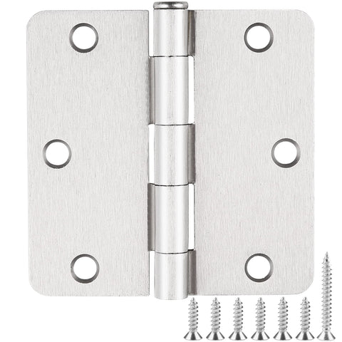 JIW satin nickel 3.5-inch door hinge front view shows a modern interior upgrade.