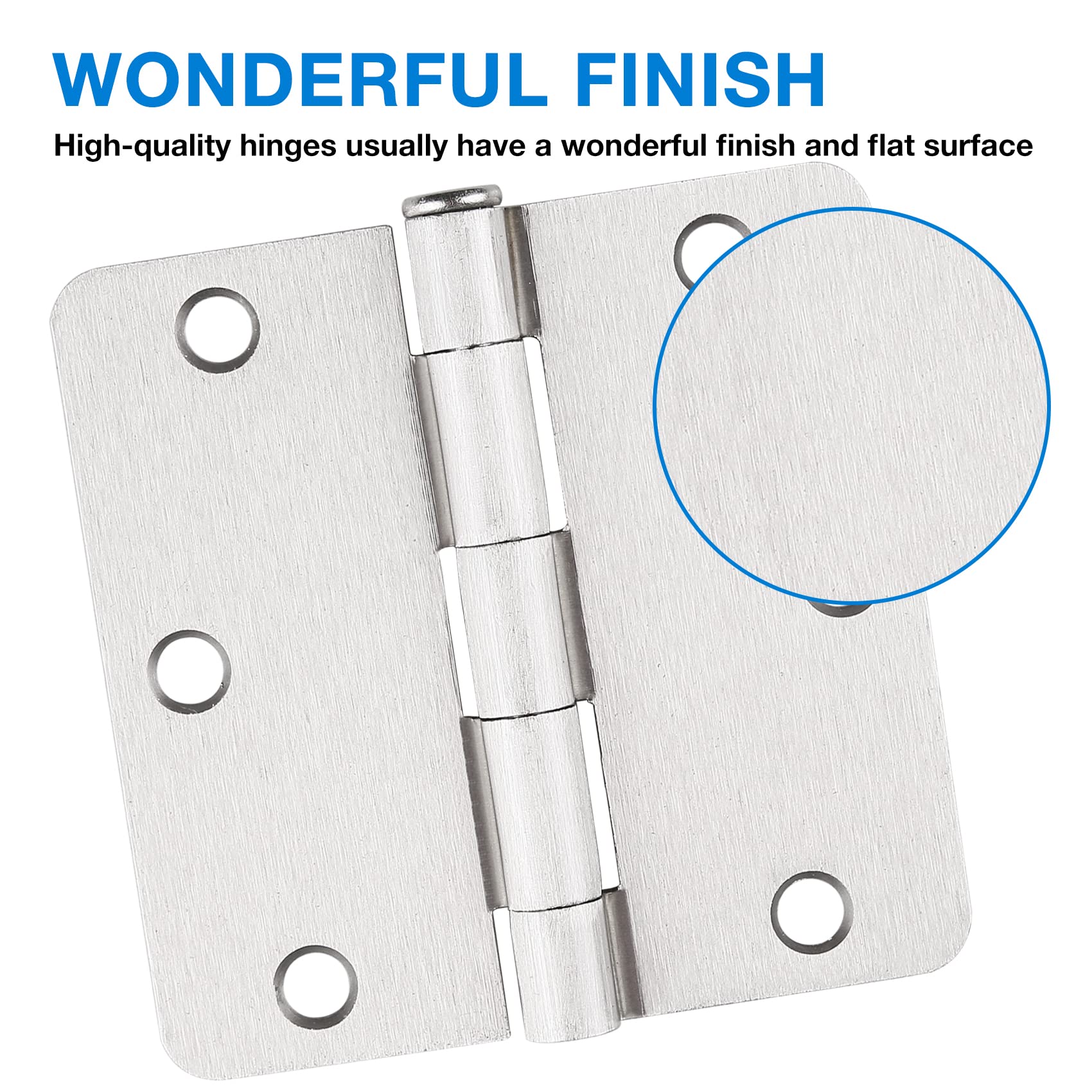 JIW satin nickel 3.5-inch hinge demonstrates smooth movement for everyday doors.
