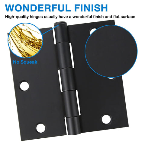 JIW square hinge hole pattern for stable mounting
