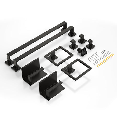 JIXB matte black finish adds modern style to any bathroom.