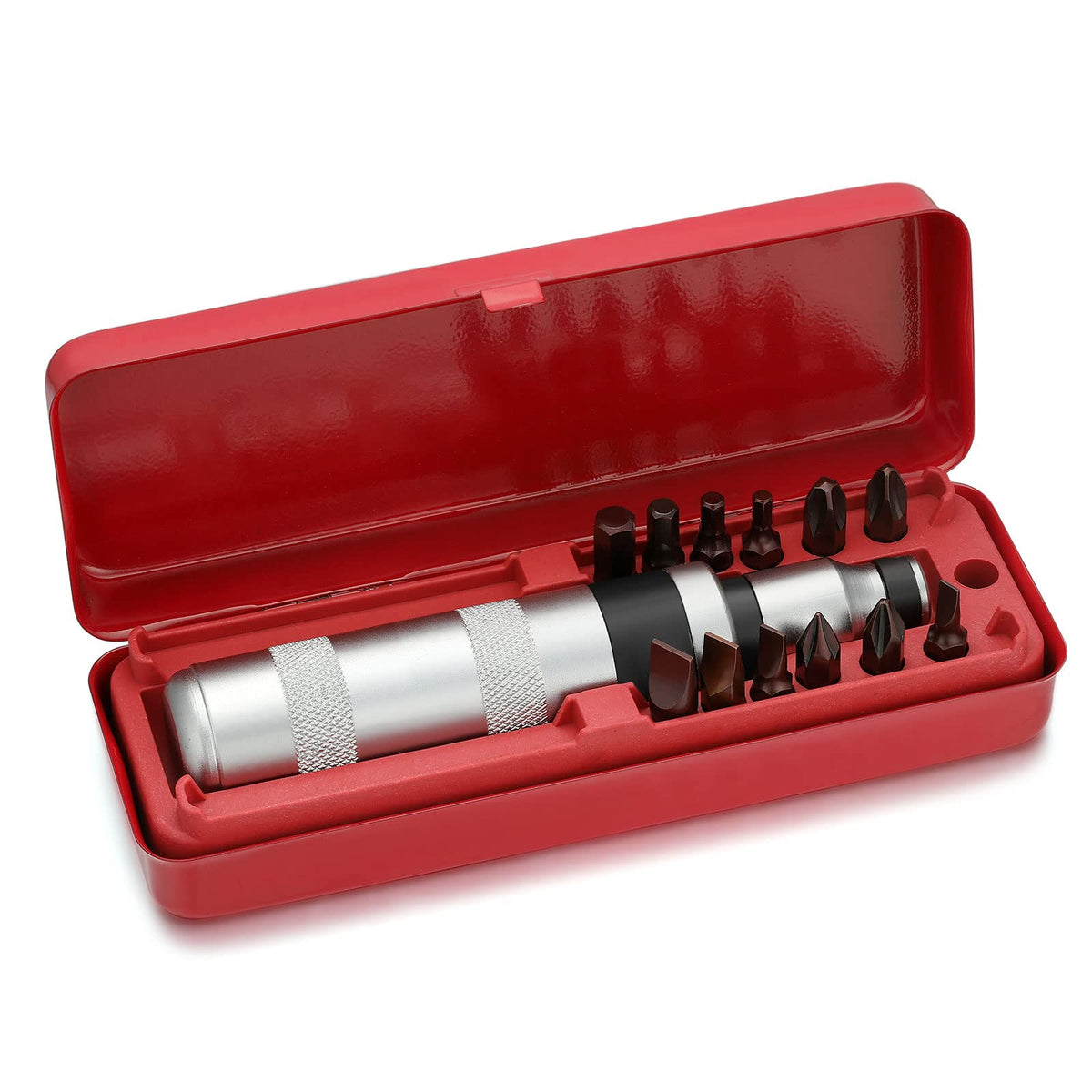 JIXINLAR 12-piece impact driver set with versatile tips for stubborn fasteners.
