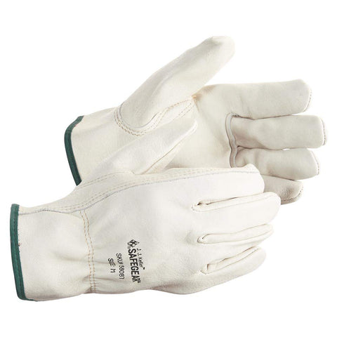 SAFEGEAR top grain cowhide gloves resist abrasion in construction work