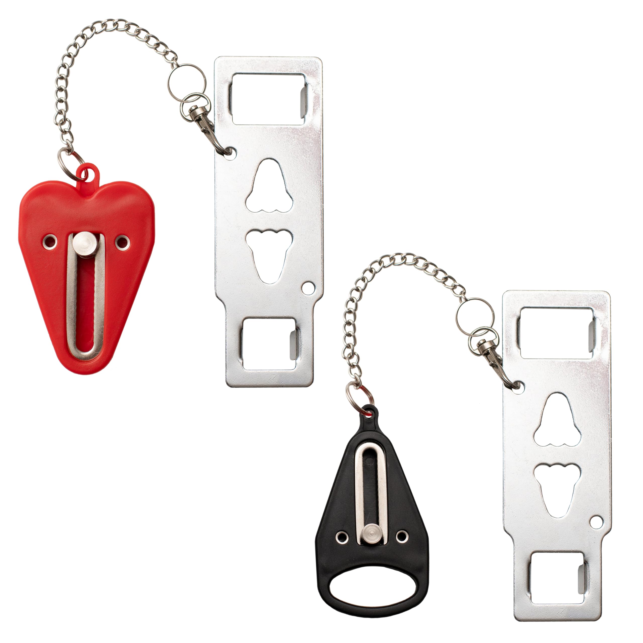 JJ KENT Sleep EZ 2-pack in-use demonstrates portable hotel room security and peace of mind.