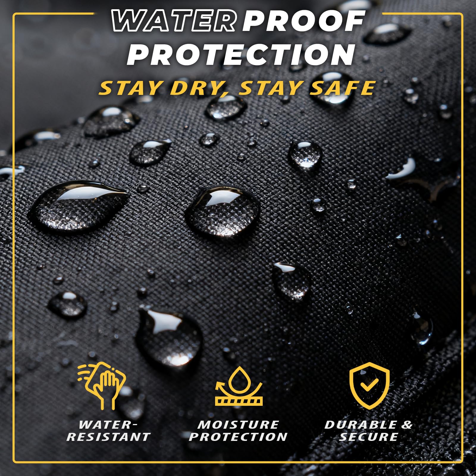Side pockets provide quick access to commonly used tools