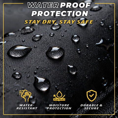 Side pockets provide quick access to commonly used tools