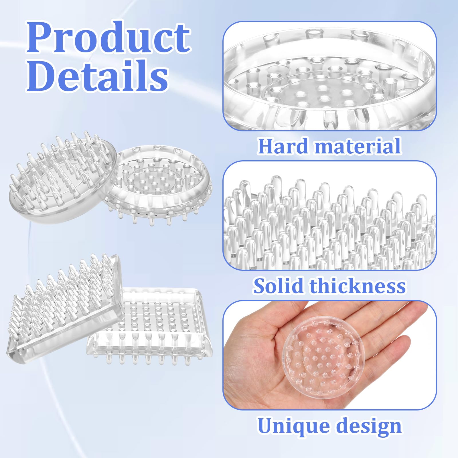 JJUNW spiked furniture cup clear provides extra grip on carpeted surfaces to prevent sliding
