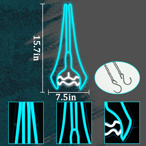 jjuunnttaao Energy Sword LED strip back for easy placement.