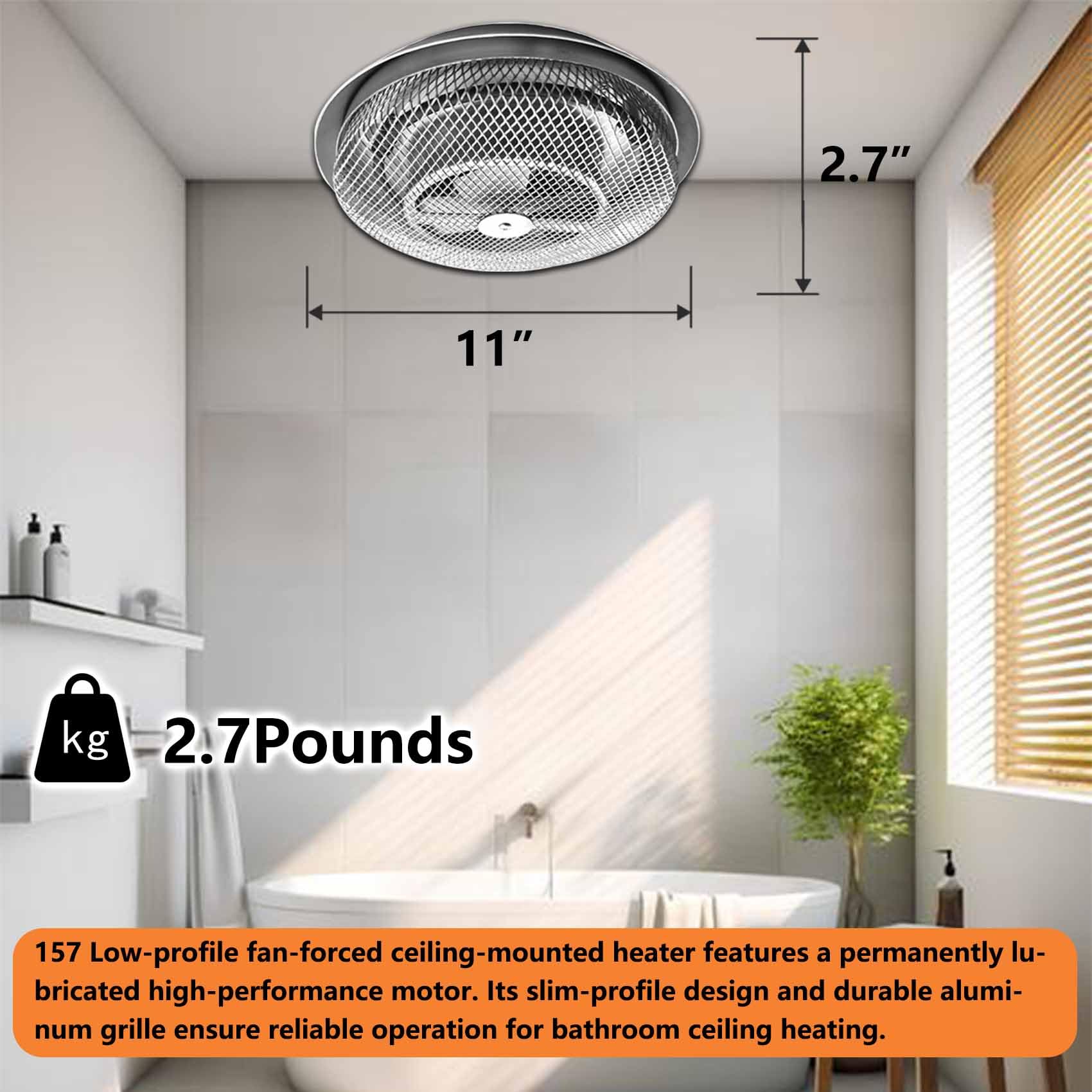 jjxeqo 157 low-profile installation close-up highlights space-saving fit in tight ceilings