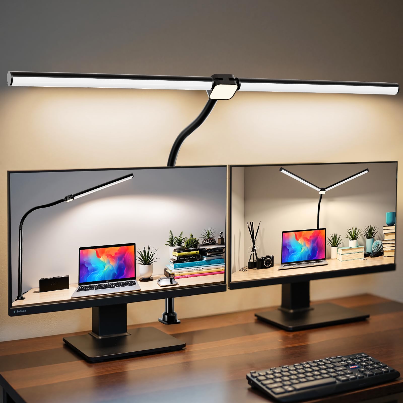 JKFIPKHI LED desk lamp with full-spectrum light for natural study illumination.