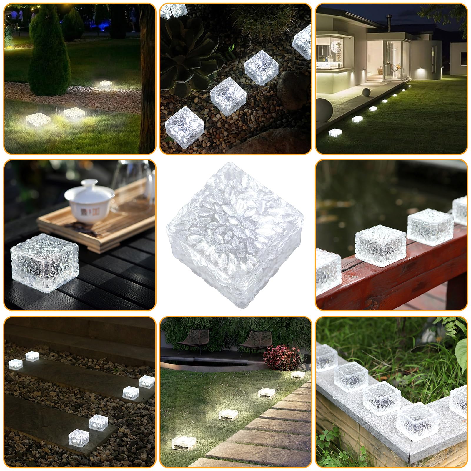 JKIMK Solar Brick Light easy-installation makes setup simple.