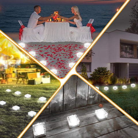 JKIMK Solar Brick Light battery-panel enables longer charging and reliable power.