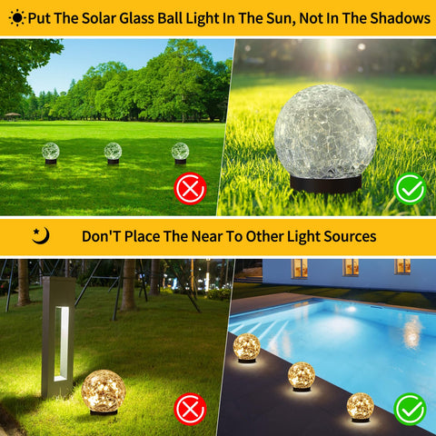 JKIMK garden decor globe lights brighten patios with effortless solar power