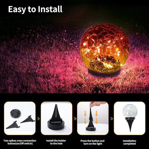 JKIMK outdoor orb light provides yard lighting and aesthetic charm.