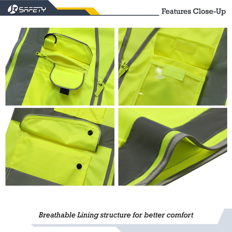JKSafety lightweight, breathable polyester vest enhances all-day comfort.