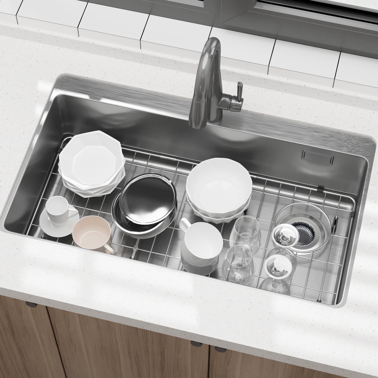 jkxoo sink protector easy-clean surface resists residue for quick maintenance