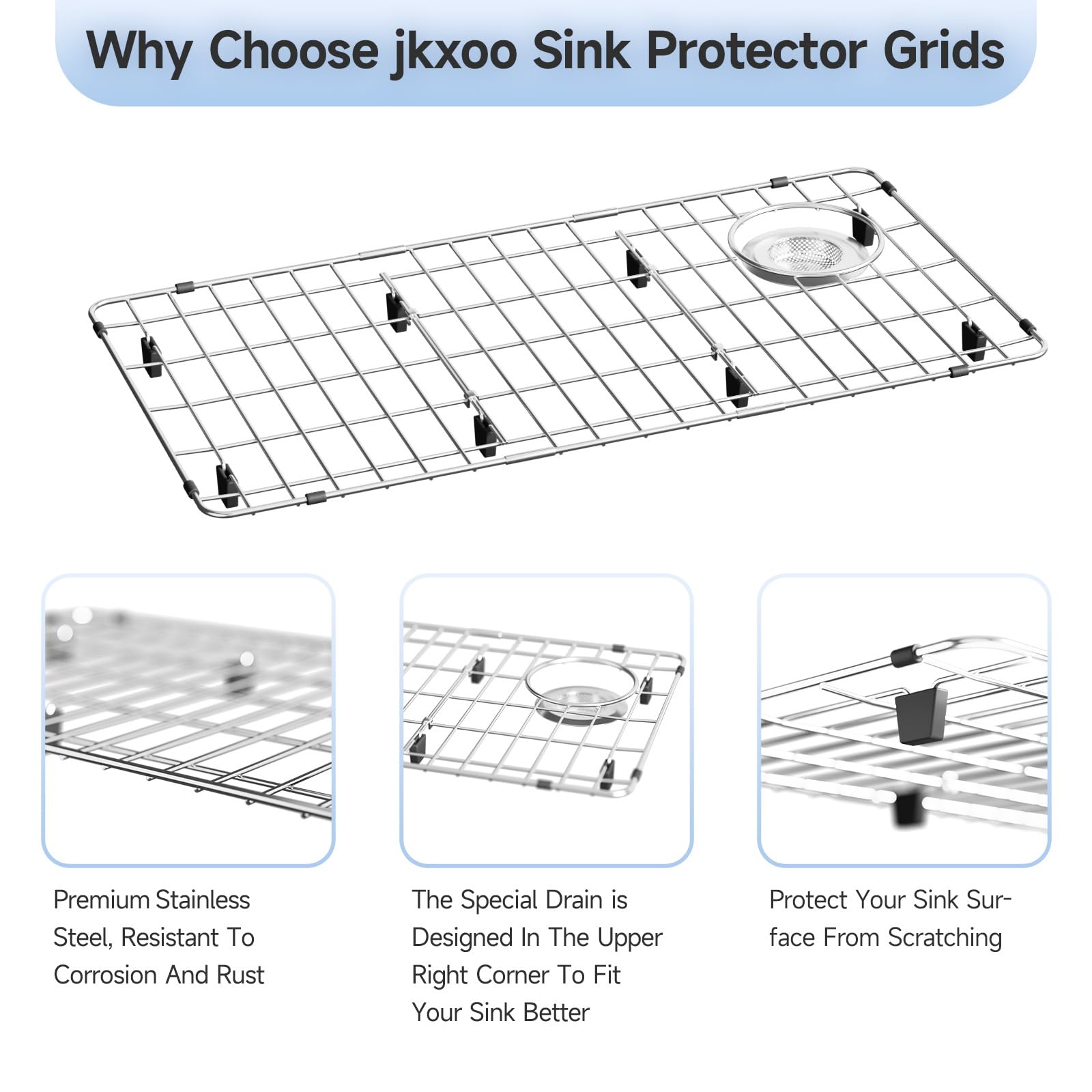 jkxoo sink grid offers extra workspace for rinsing and drying produce