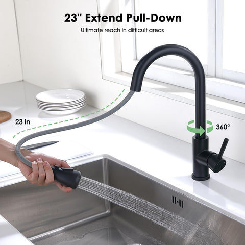 Jlerli kitchen faucet 3-mode spray head enables versatile cleaning tasks