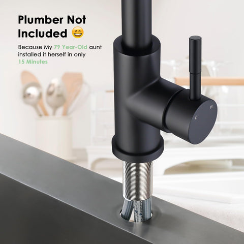 Jlerli kitchen faucet high arc design adds clearance for large pots