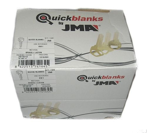 JMA KW1 key blanks box 250 pack for easy spare keys