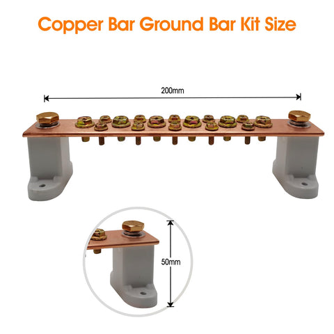 JMDECOUS copper busbar with 16 terminals for organized power distribution