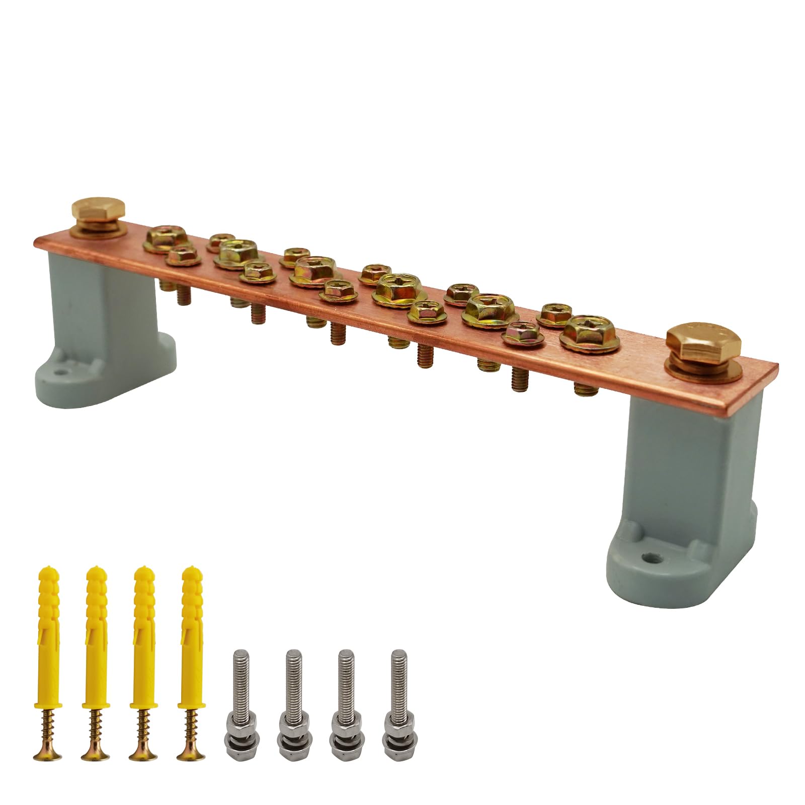 JMDECOUS copper grounding bar 7-8 inch with high conductivity for reliable ground