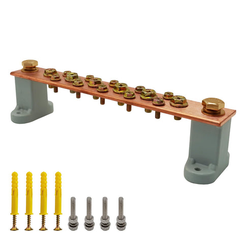 JMDECOUS copper grounding bar 7-8 inch with high conductivity for reliable ground