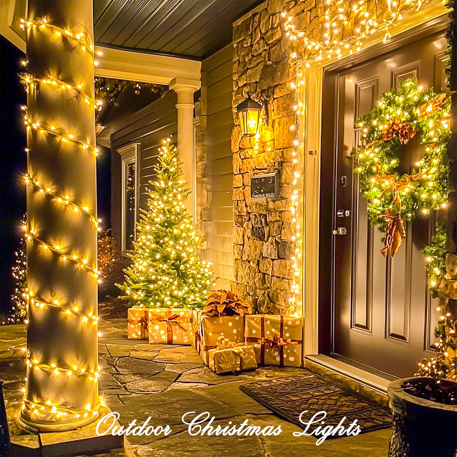 JMEXSUSS 200 LEDs deliver steady glow with twinkle modes for ambiance