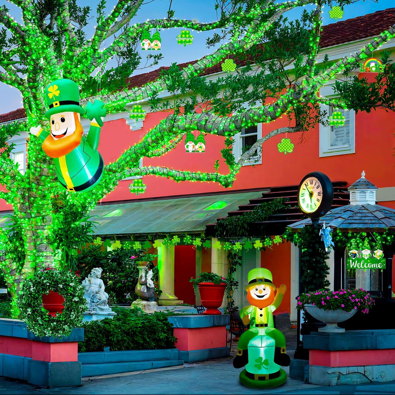 JMEXSUSS green LED lights draped on a tree for outdoor ornamentation