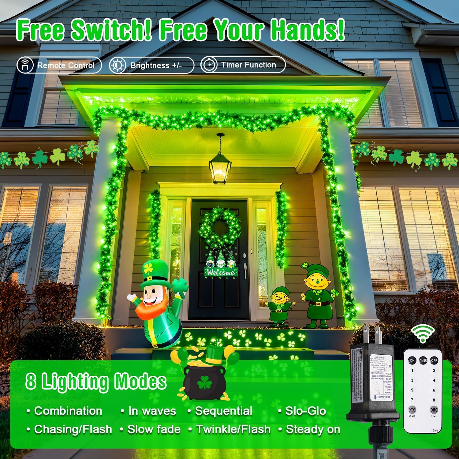 JMEXSUSS 200 LED green bulbs provide bright, even illumination