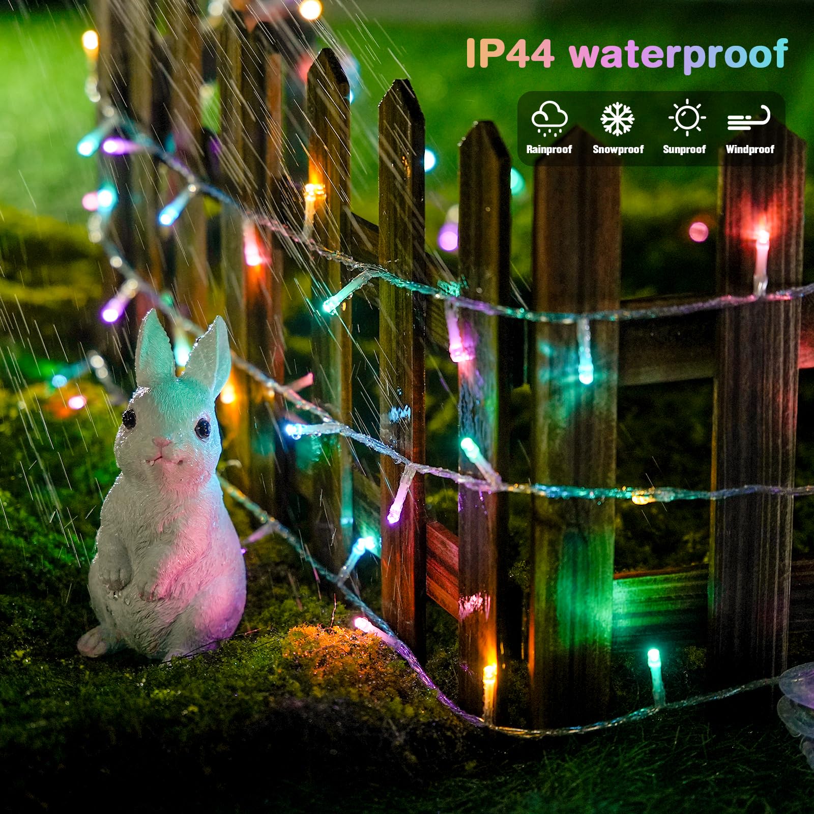 JMEXSUSS outdoor-safe lights brighten gardens and porches with subtle color