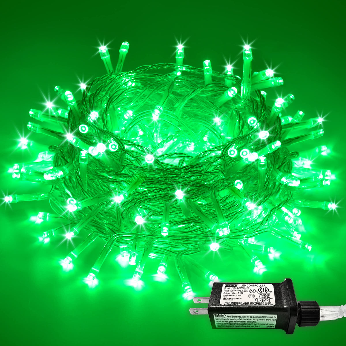 JMEXSUSS green string lights on 66ft wire for versatile indoor outdoor decor