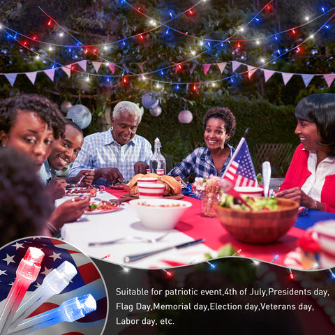 Independence Day JMEXSUSS LED lights suitable for indoor or outdoor use.