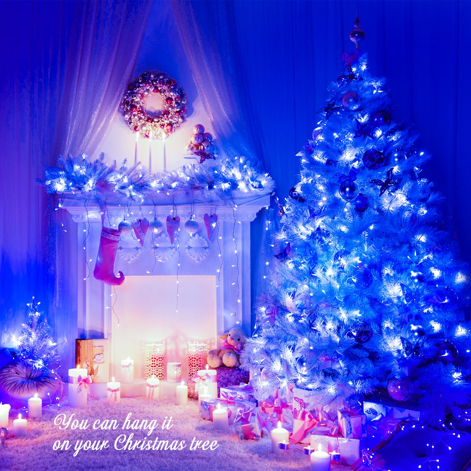 JMEXSUSS long-coverage blue LEDs for expansive exterior decorations.