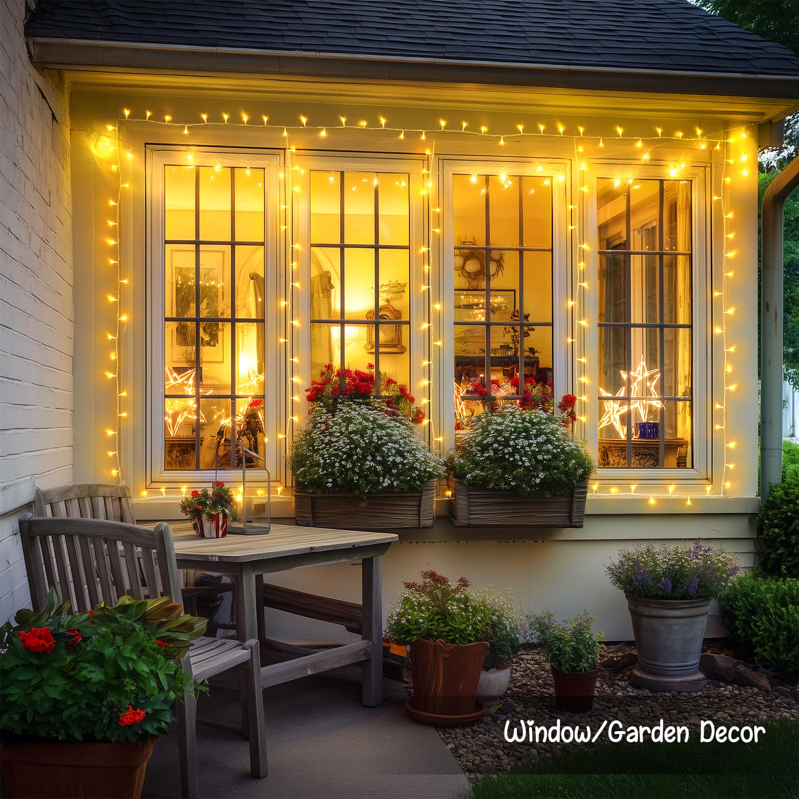 JMEXSUSS nearly invisible wire lighting blends with decor.