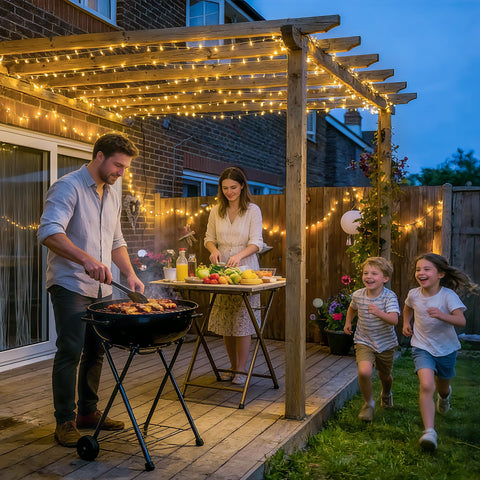 JMEXSUSS outdoor lights on storage reel simplify setup and storage