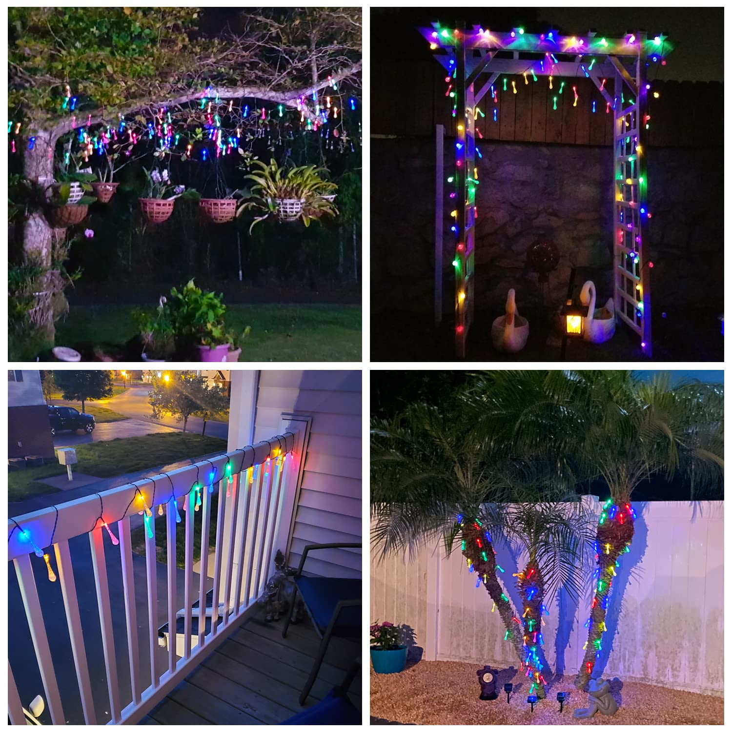 JMEXSUSS teardrop solar lights illuminate pathways with soft color
