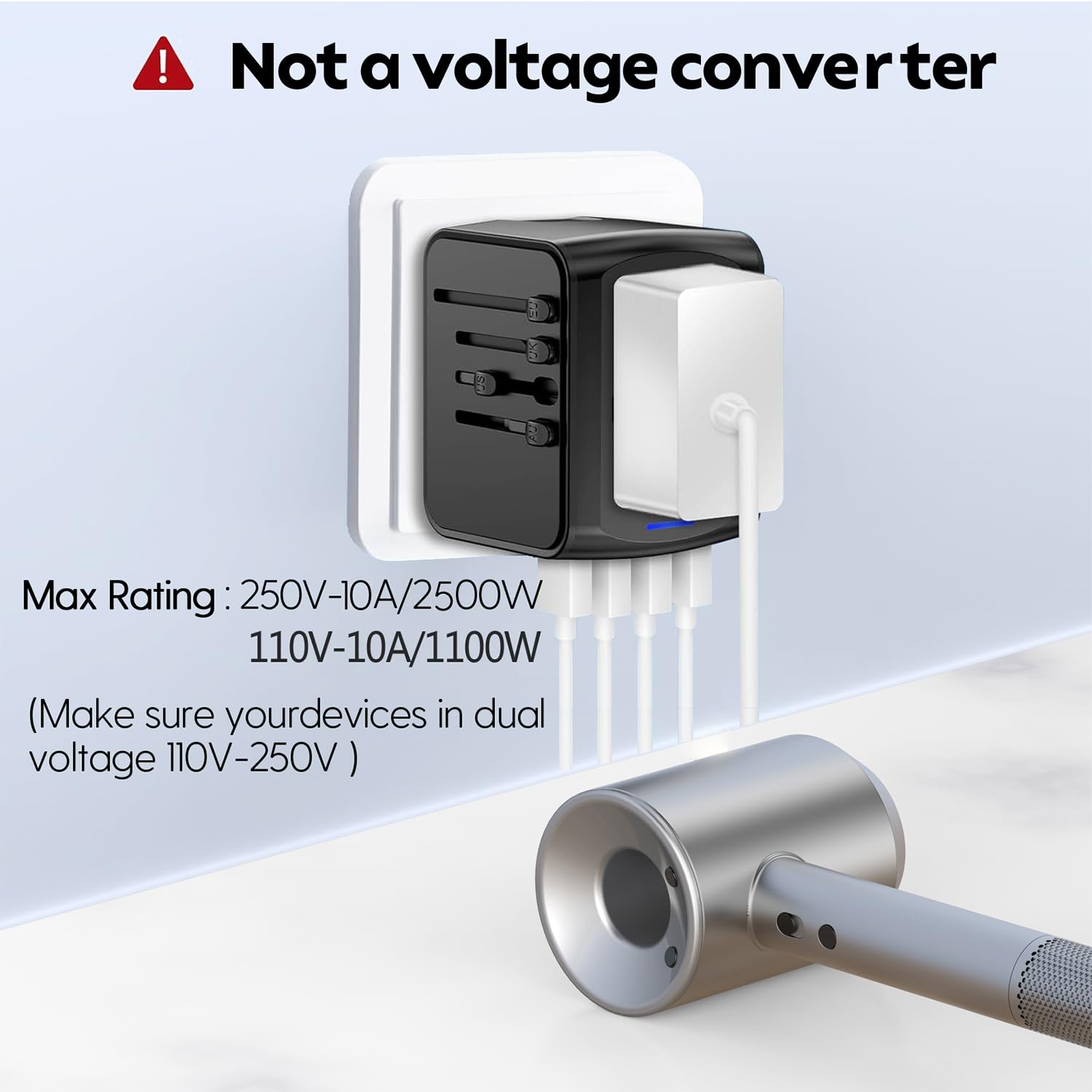 JMFONE USB-C ports provide fast charging for devices while traveling