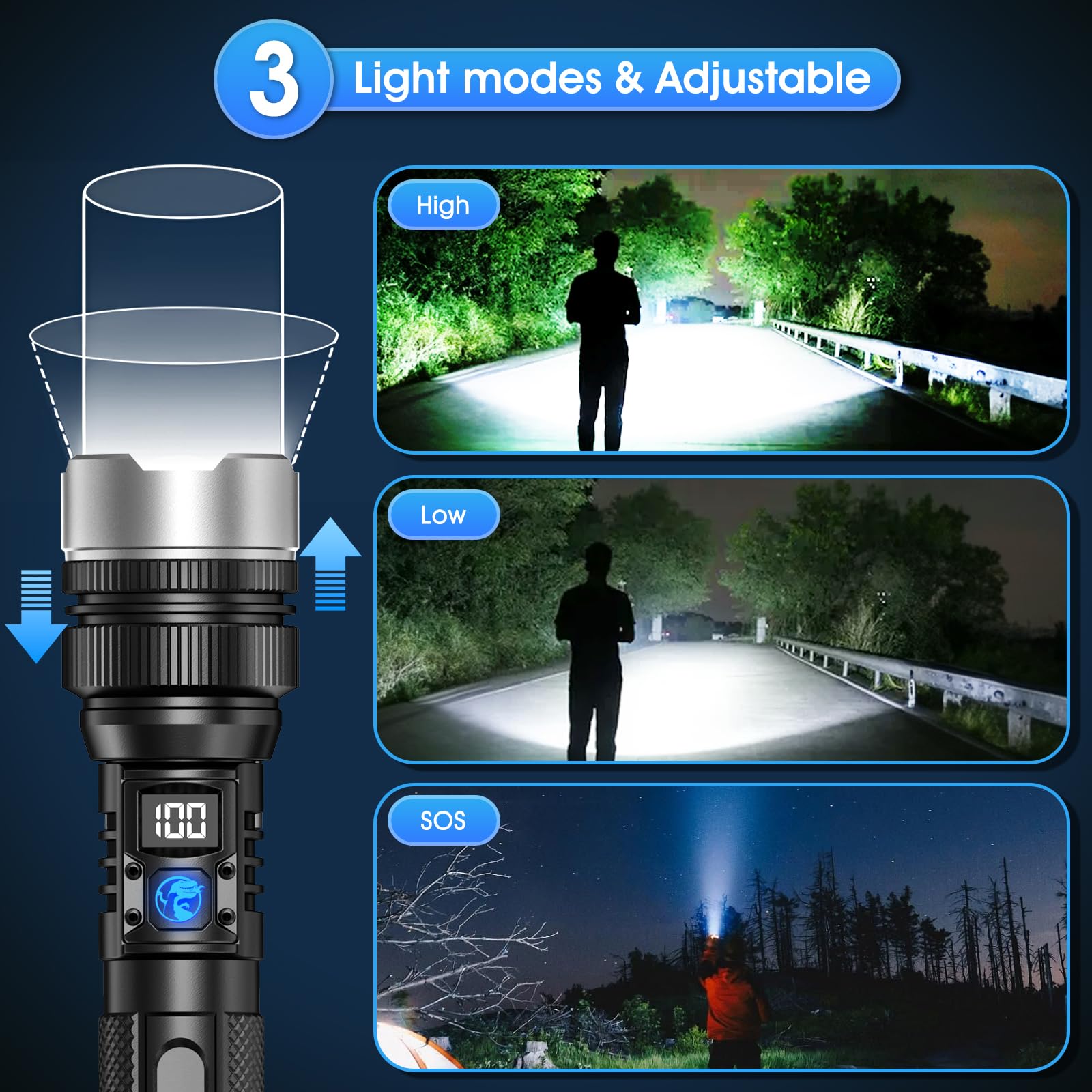 JMNGSHU all-metal body with IPX7 rating withstands rain and impact.