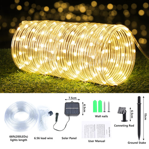 Jnaurb 66ft 200LED string provides bright, consistent illumination.